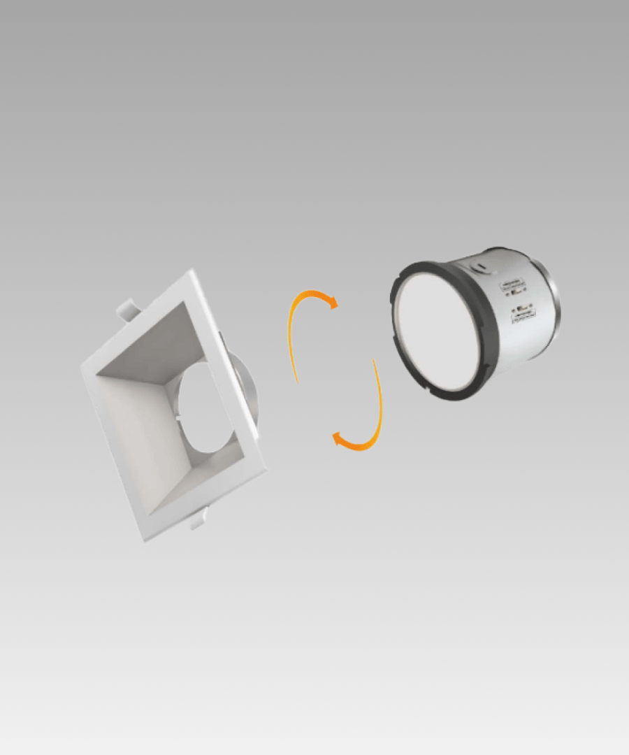 J-Box 6-Inch Recessed Square LED Downlight