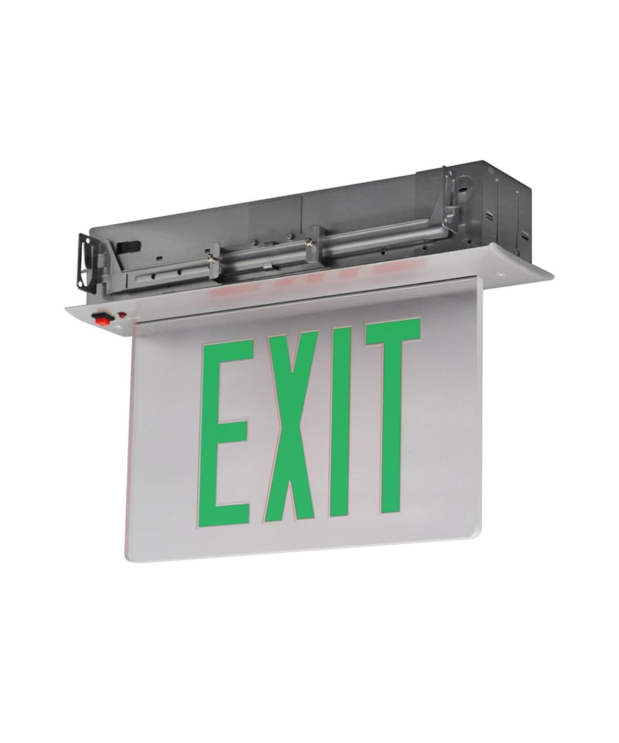 Alcon 16119 Edge Lit LED Recessed Exit Sign