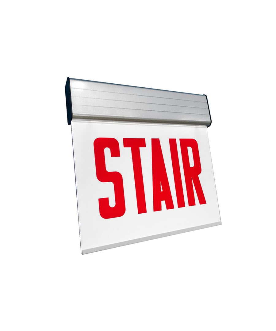 Alcon 16125-S Chicago Approved Edgelit Aluminum LED Stair Sign