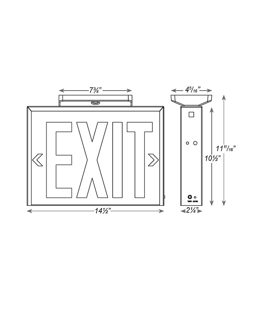 Alcon 16122 New York City Compliant Steel LED Exit Sign