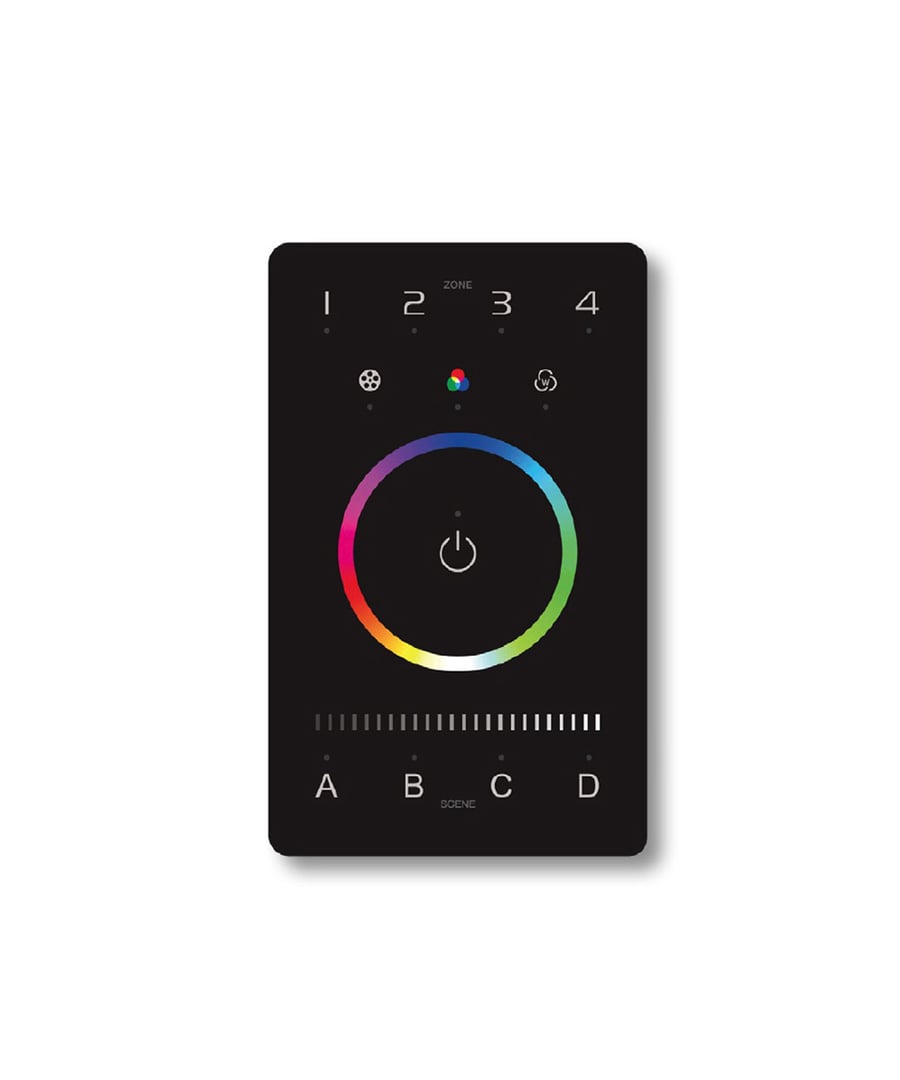 RGBW Color-Changing Multi-Zone Bluetooth Mesh Lighting Wall Control