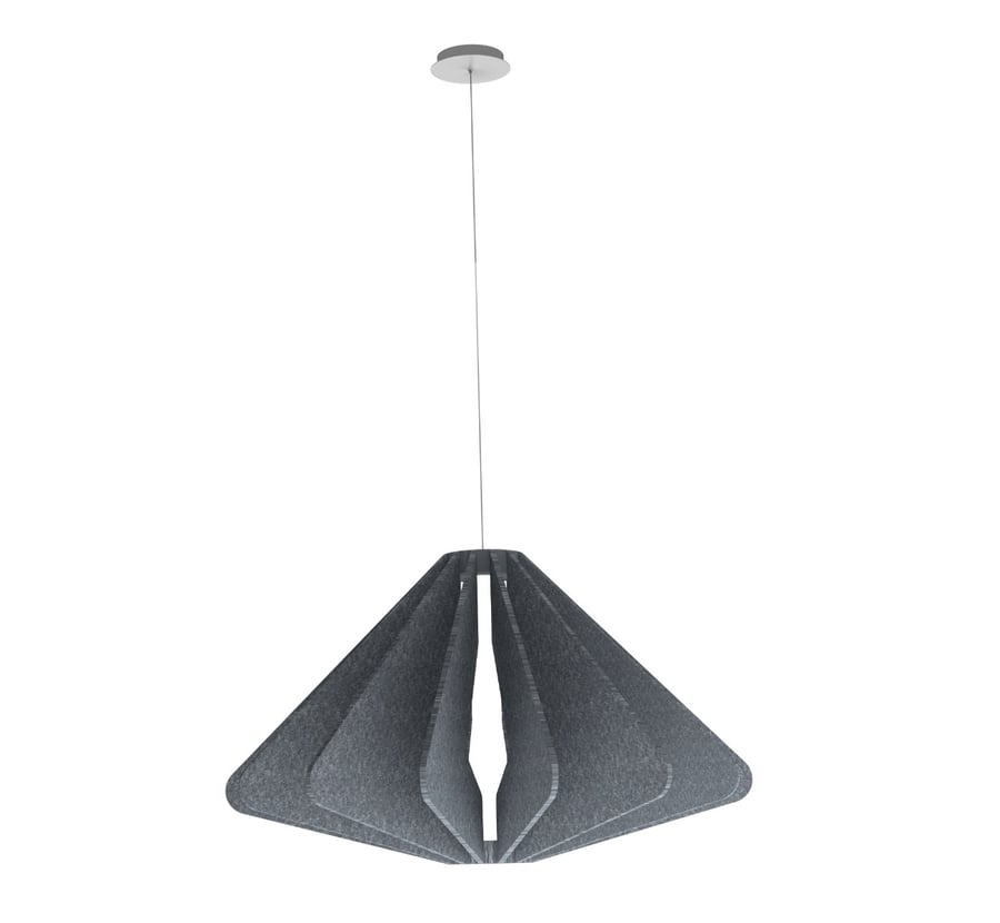 Alcon 11178 LED Triangular 44 Inch Diameter Pendant with Sound Absorbing Acoustics 