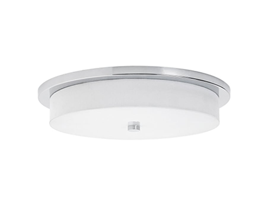 Kuzco 501105-LED Round 15-3/4 Inch Flush Mount 19W Ceiling Fixture with White Linen Shade 