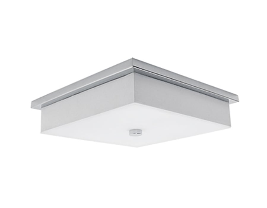 Kuzco 501107-LED Sqaure 15-3/4 Inch Flush Mount 19W Ceiling Fixture with White Linen Shade 