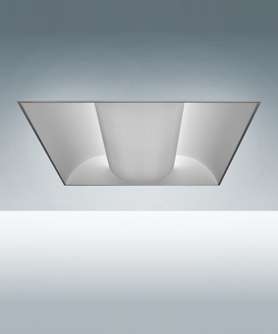Recessed Fluorescent Center-Basket Troffer Light