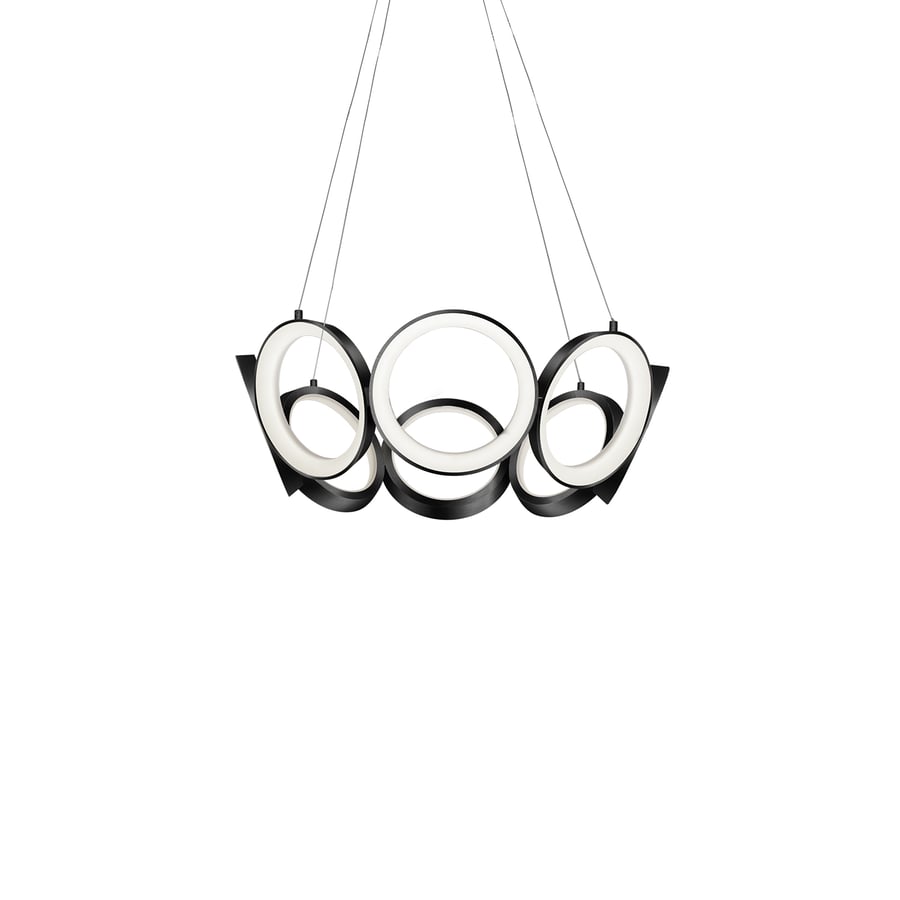 Oros Black Chandelier by Kuzco