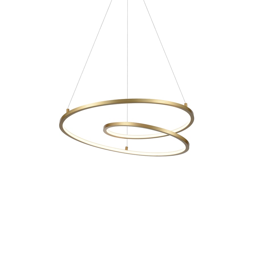 Twist Antique Brass Pendant by Kuzco