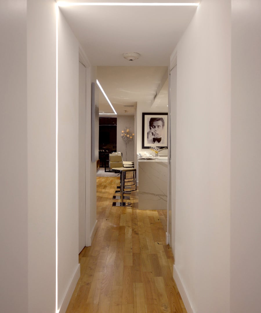 2-Inch Ceiling-to-Wall Recessed LED Strip Light