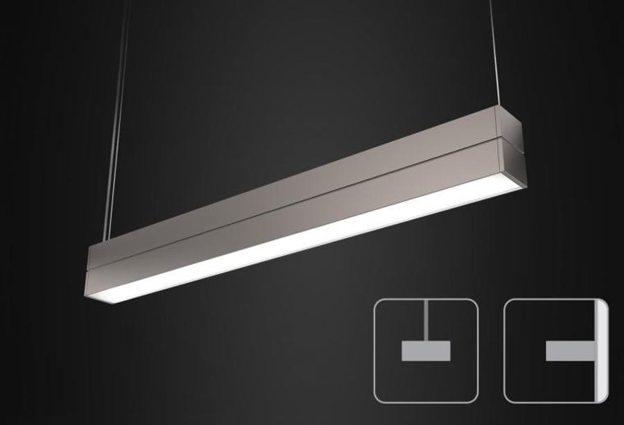 A Light D2 Accolade Indirect Direct Suspended LED Fluorescent Fixture