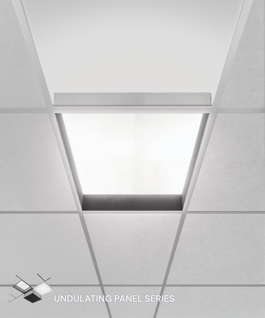 Regressed-Panel Sound-Absorbing Acoustic Recessed LED Troffer Light