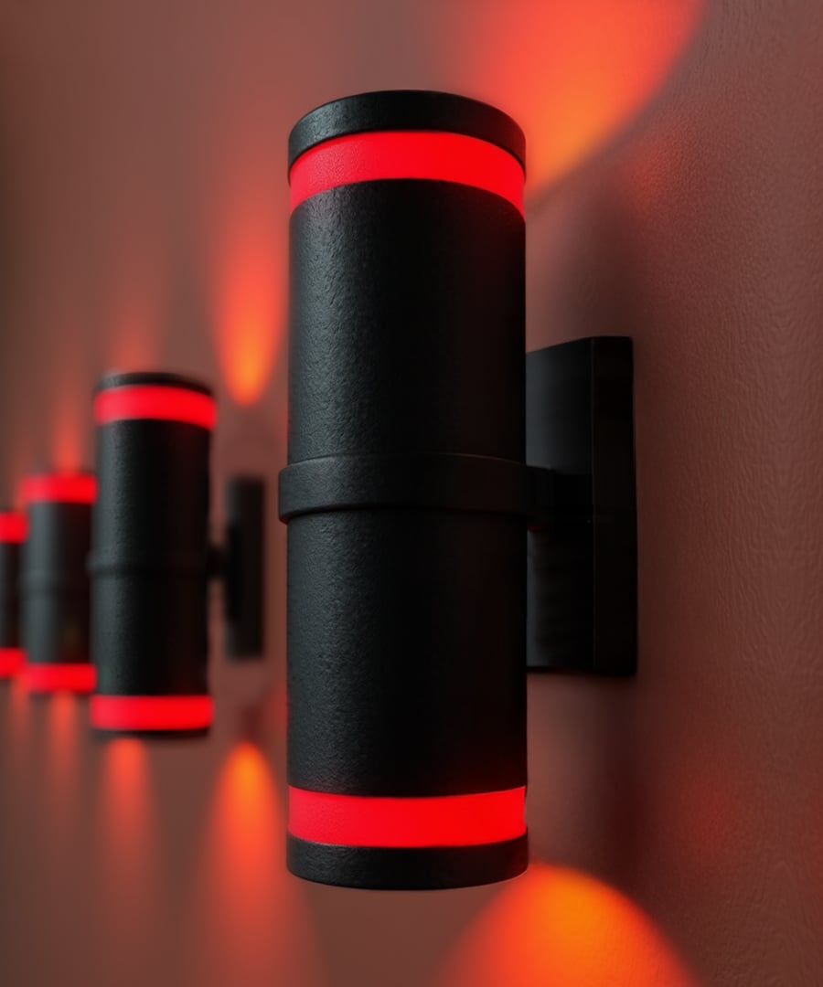 Exterior RGBW Color-Changing LED Cylinder Wall Light