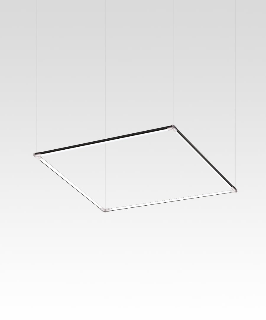 1-Inch Rotatable Square Suspended Linear Tube Light System
