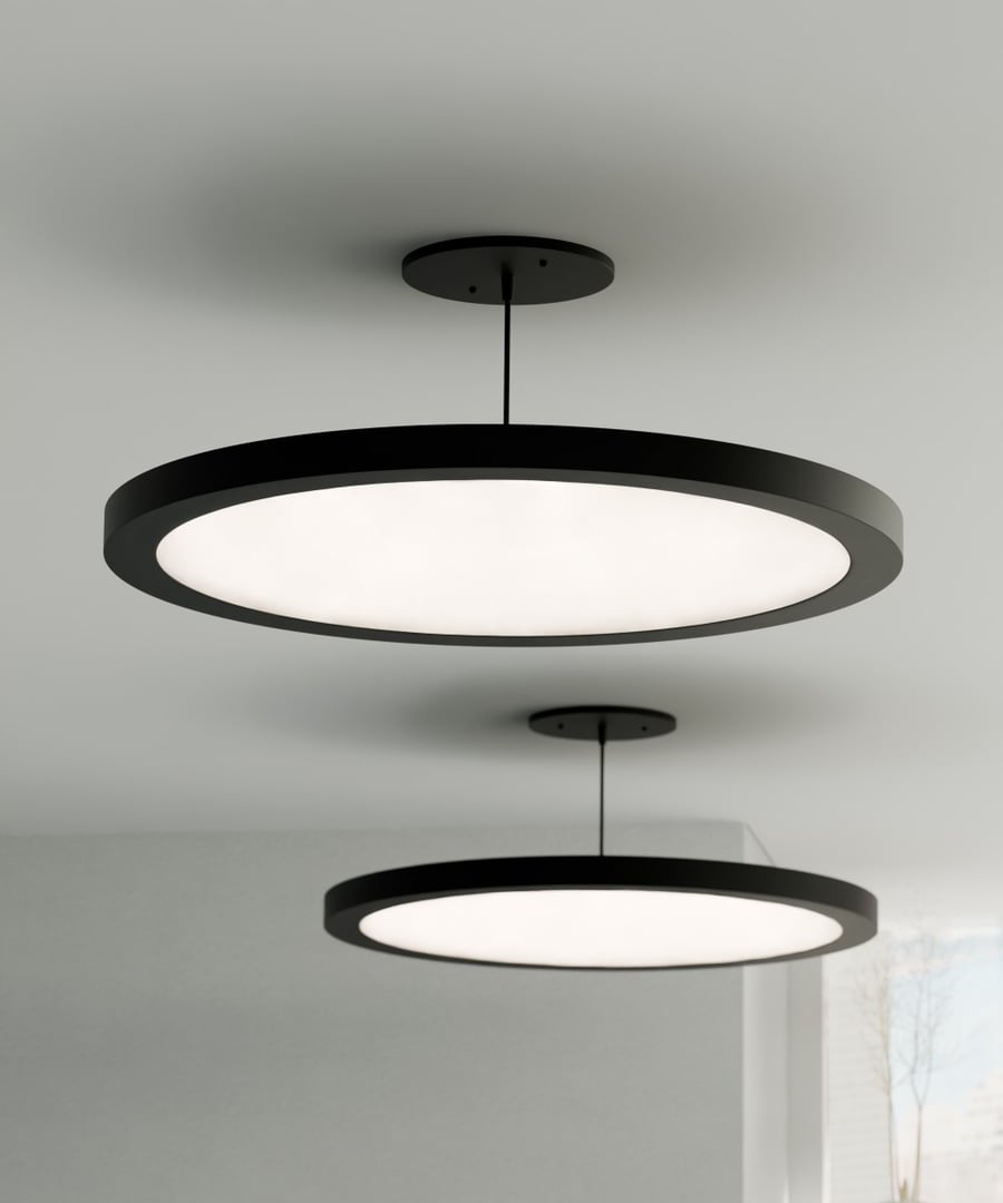 18-Inch Architectural LED Disk Pendant Light