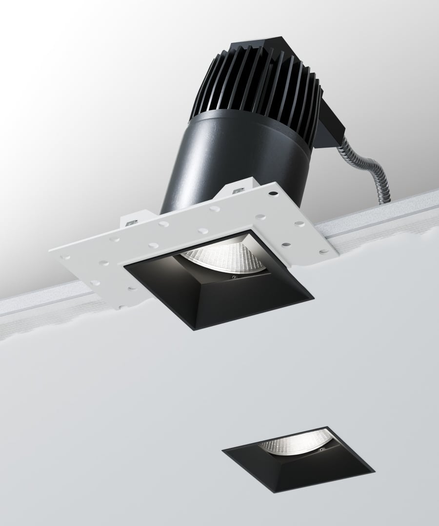 2.5-Inch Architectural LED Adjustable Square Trimless Recessed Light
