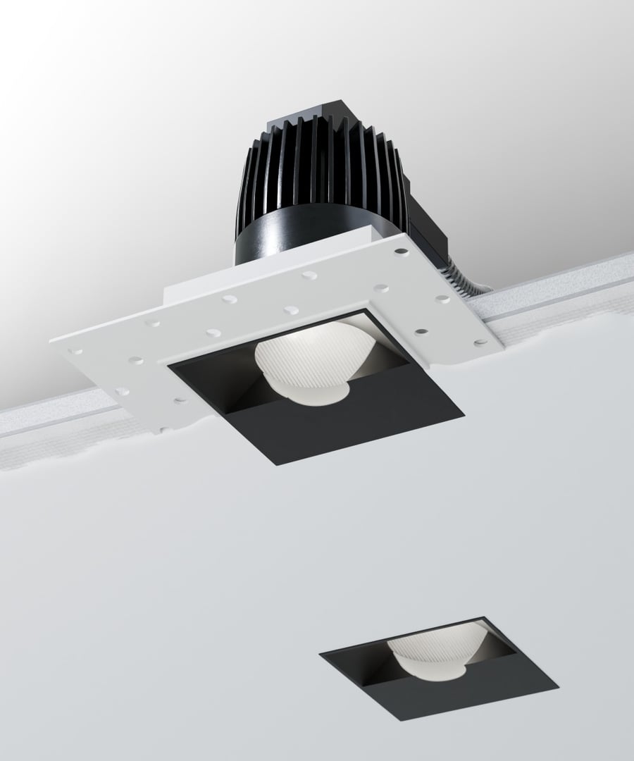 2.5-Inch Architectural LED Wall Wash Square Trimless Recessed Light