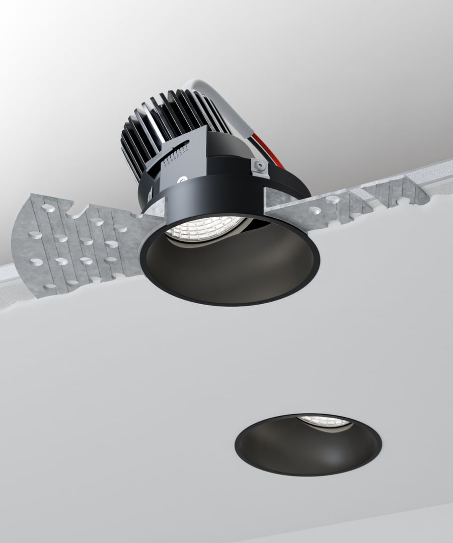 4-Inch TIR Optics Trimless Round Recessed Adjustable Slot LED Light