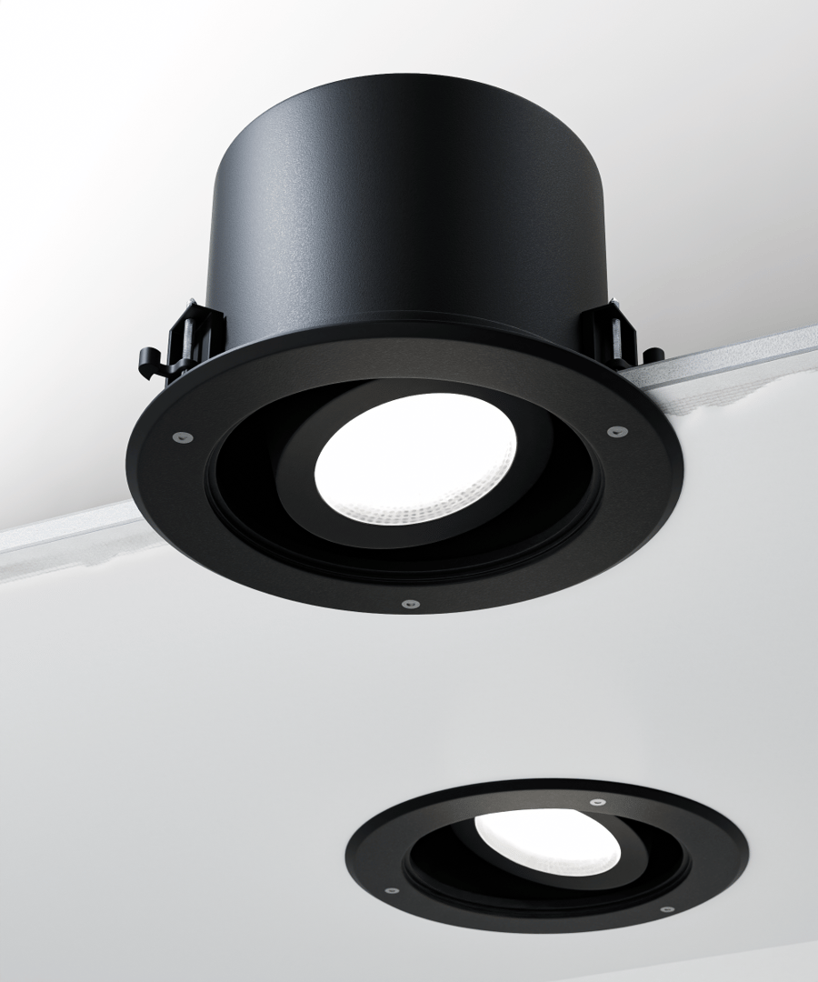 6-Inch Round Vandal-Resistant Exterior Adjustable LED Can Light