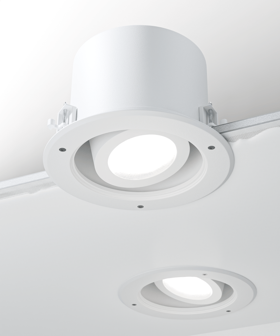 6-Inch Round Vandal-Resistant Exterior Adjustable LED Can Light