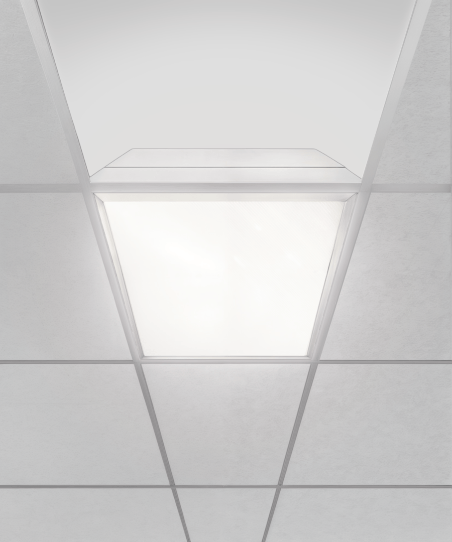 Prismatic Recessed LED Troffer Light
