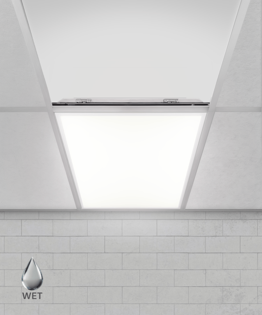 Low-Profile Wet Location Flat Panel LED Light