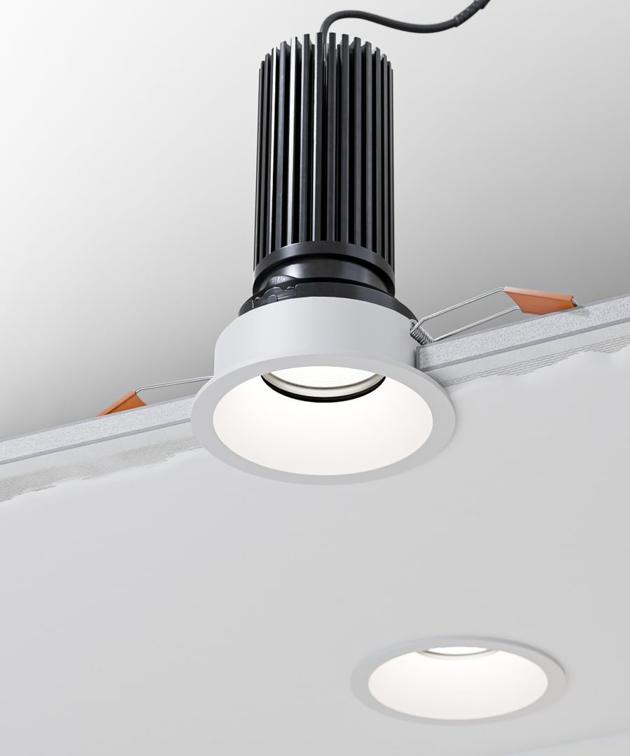 3-Inch Round Adjustable LED Recessed Downlight, White Trim