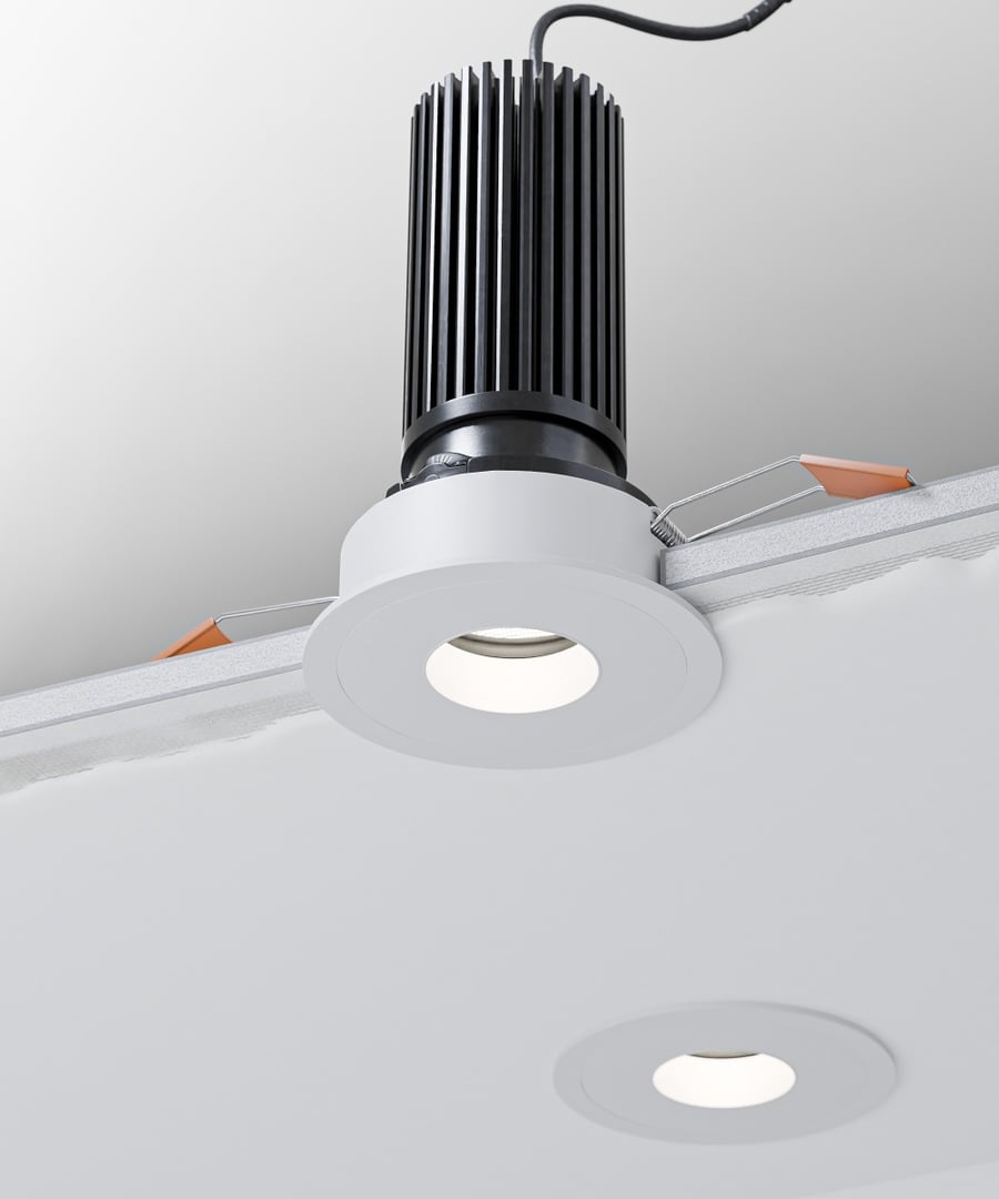 3-Inch Round Pinhole Adjustable LED Recessed Downlight, White Trim