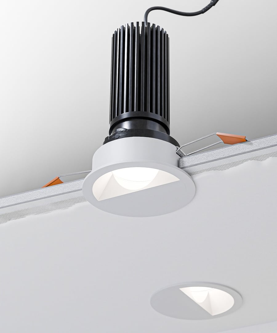 3-Inch Round Wall Wash Adjustable LED Recessed Downlight, White Trim