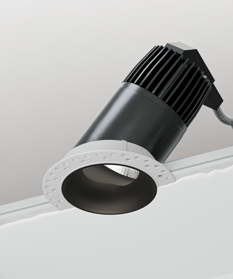 2.5-Inch Trimless Recessed 40º Tilt Adjustable LED Light