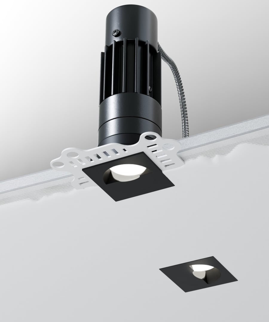 1.5-Inch Trimless Square Recessed Wall Wash Micro LED Light