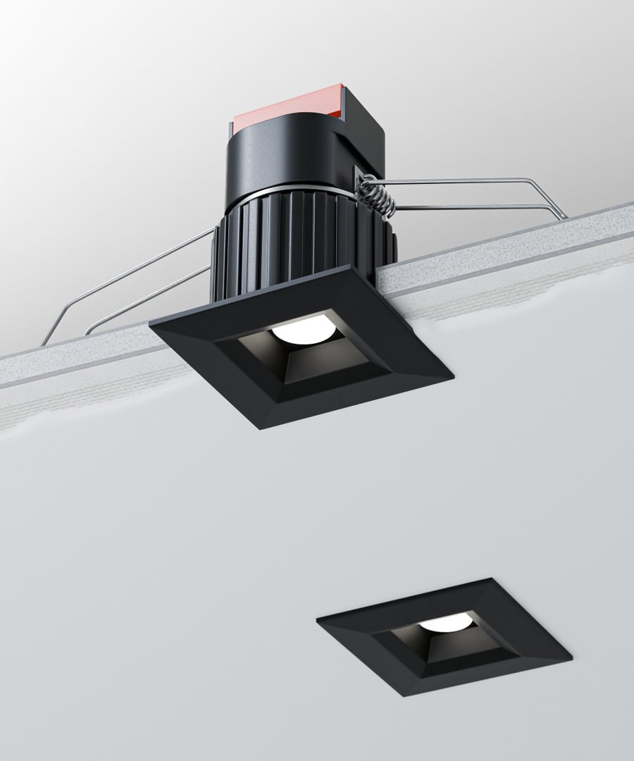 1-Inch Recessed Multiples Mini Square Fixed LED Outdoor Light