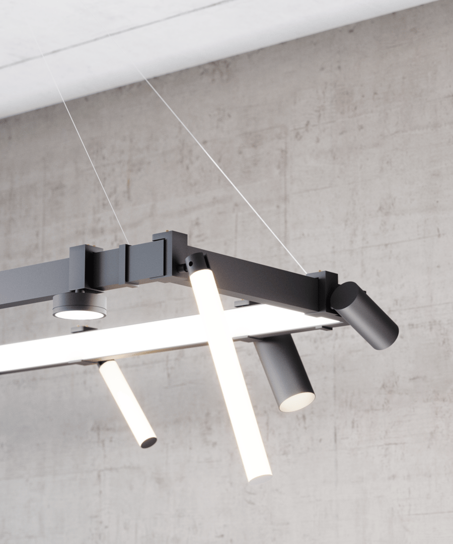Inner LED Rectangular Modular Pendant Light