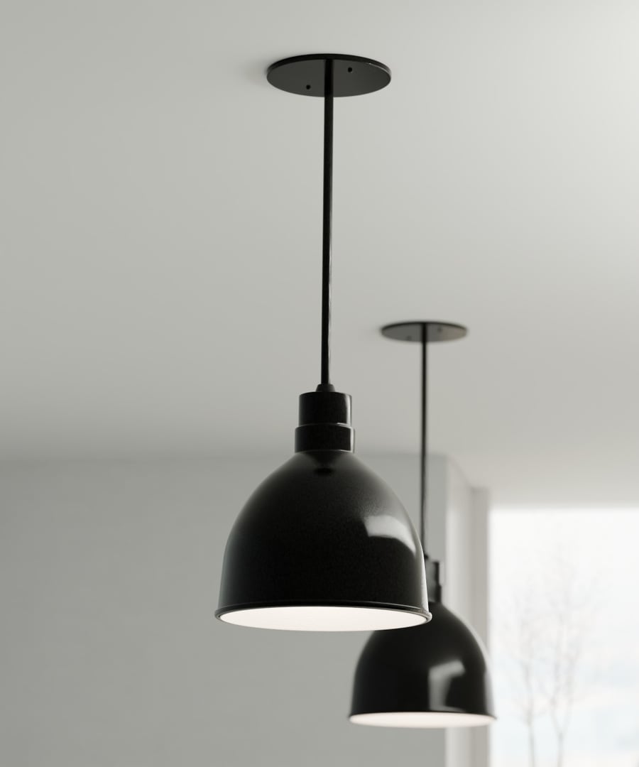8-Inch Low Bay RLM Industrial LED Dome Pendant Light