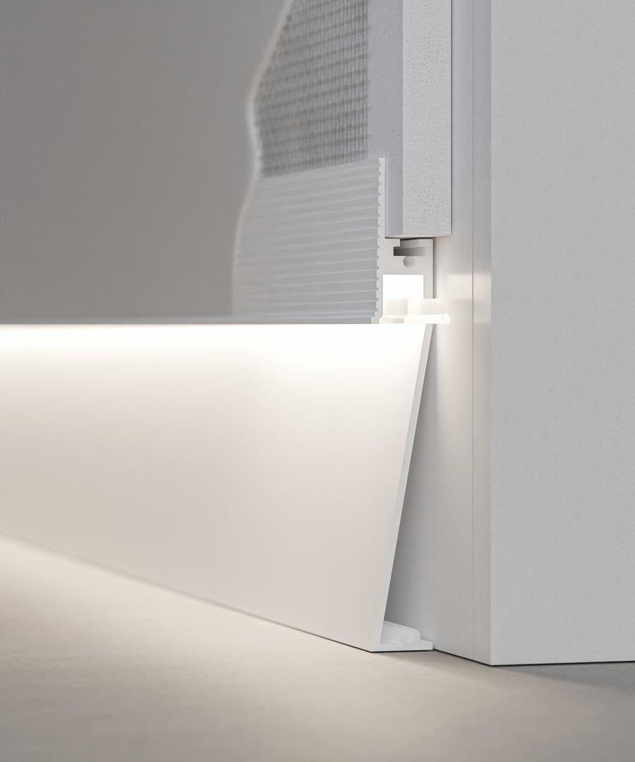 Angled Toe-Kick LED Baseboard Light Strip