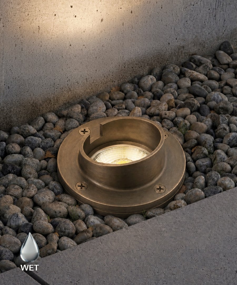 4-Inch Low-Voltage In-Ground LED Well Light with Shroud