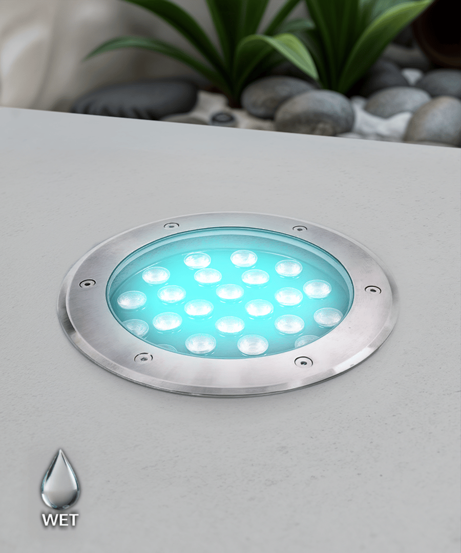 18-Watt Drive Over Driveway In-Ground RGB LED Well Light
