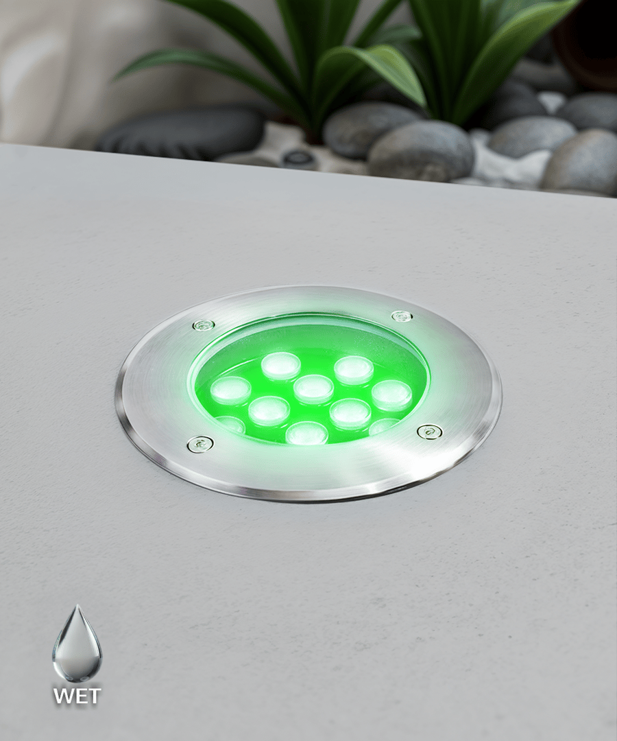 9-Watt Drive Over Driveway In-Ground RGB LED Well Light