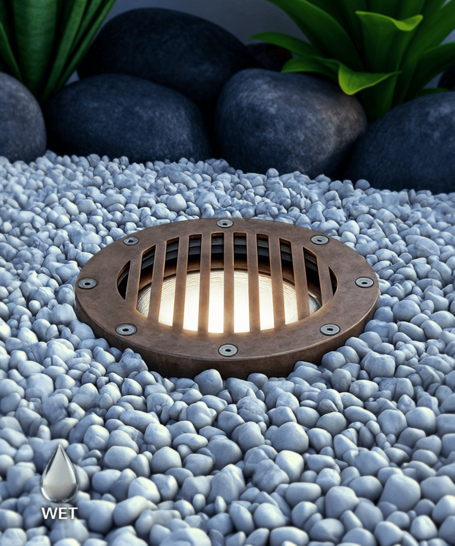7-Inch Grilled In-Ground LED Well Light