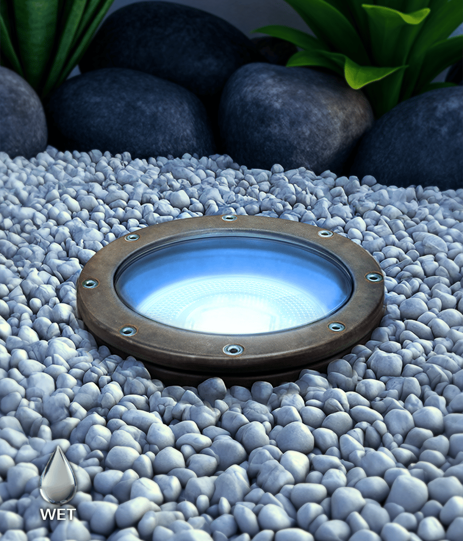 7-Inch In-Ground RGBW Color-Changing LED Well Light
