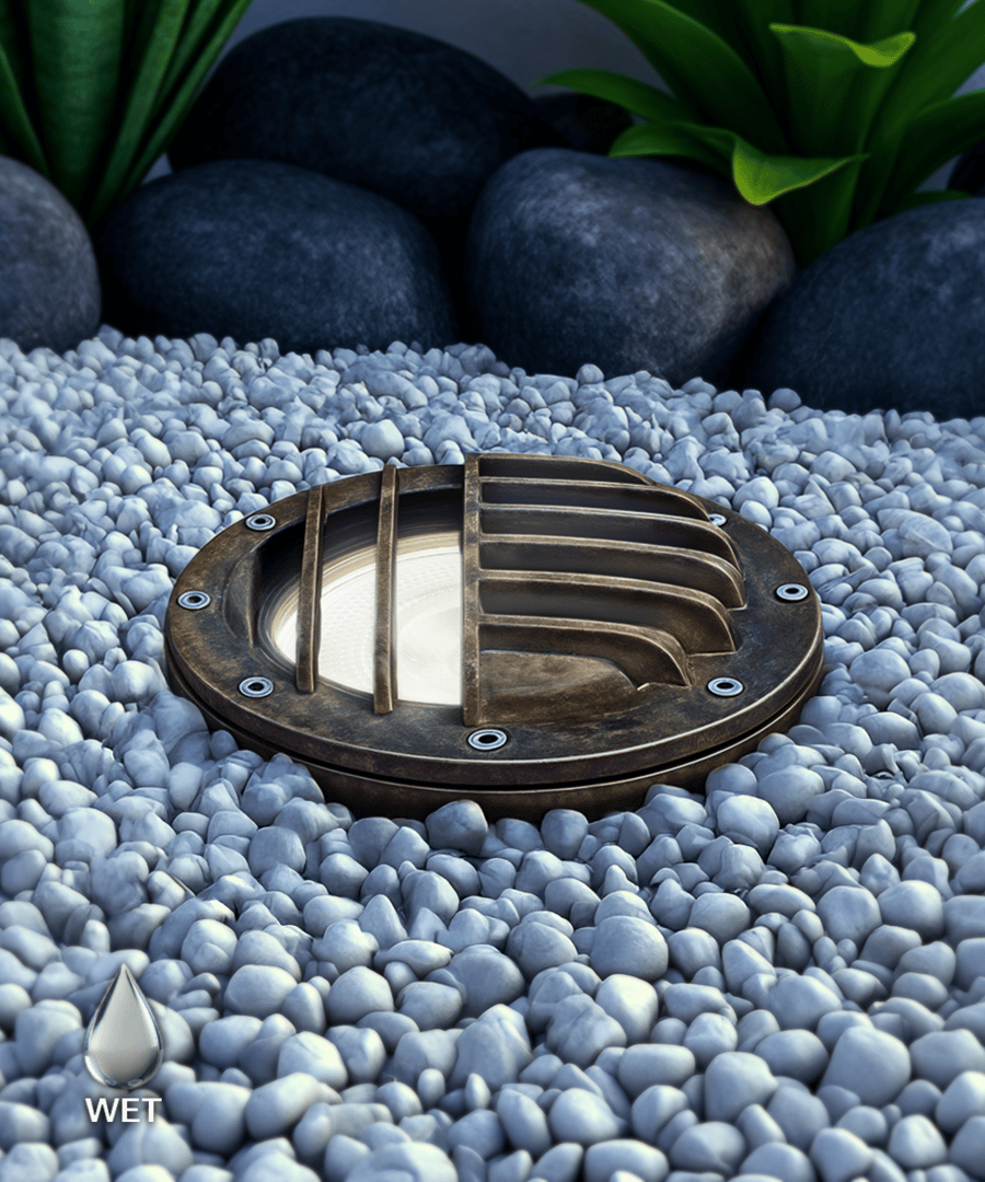 7-Inch Decorative Grill-Top LED Well Light