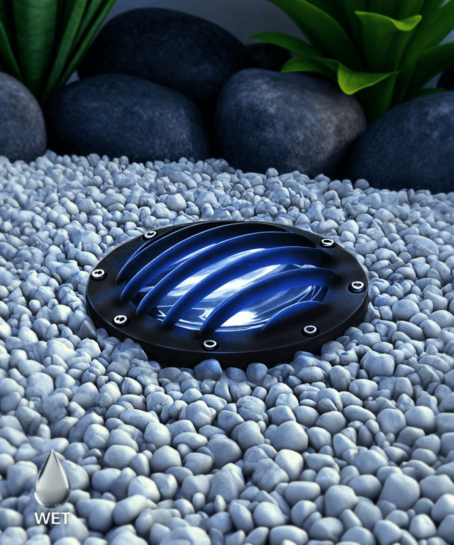 7-Inch RGBW Color-Changing Grill-Top LED Well Light
