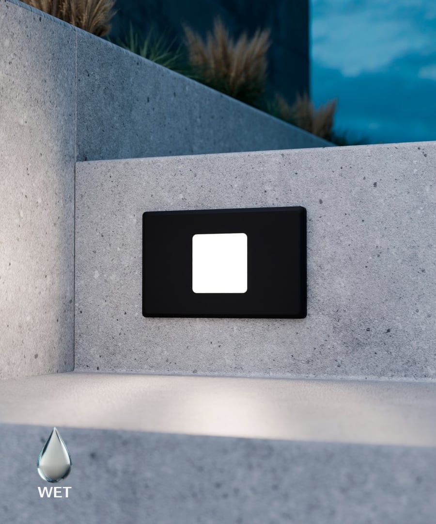 Horizontal Translucent LED Open Lens Recessed Pathway and Step Light