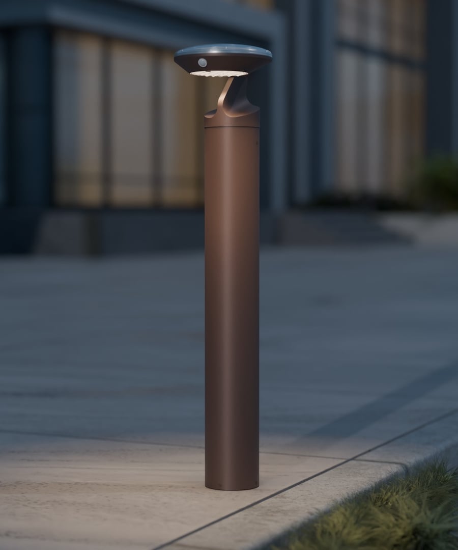 41-Inch Single-Arm CCT Selectable Solar LED Bollard Light