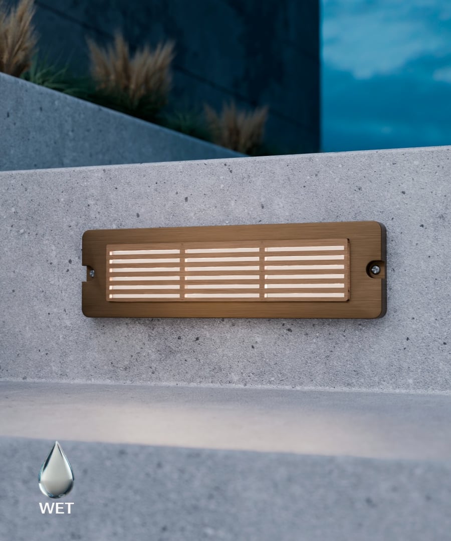 8.75-Inch Architectural LED Cast Brass Step Light