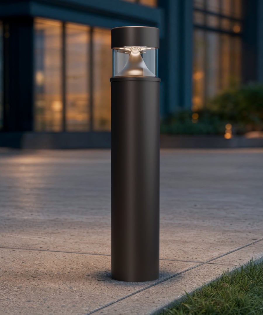 Flat-Top Sand-Blasted Louver LED Bollard Light – Alcon Lighting 9093