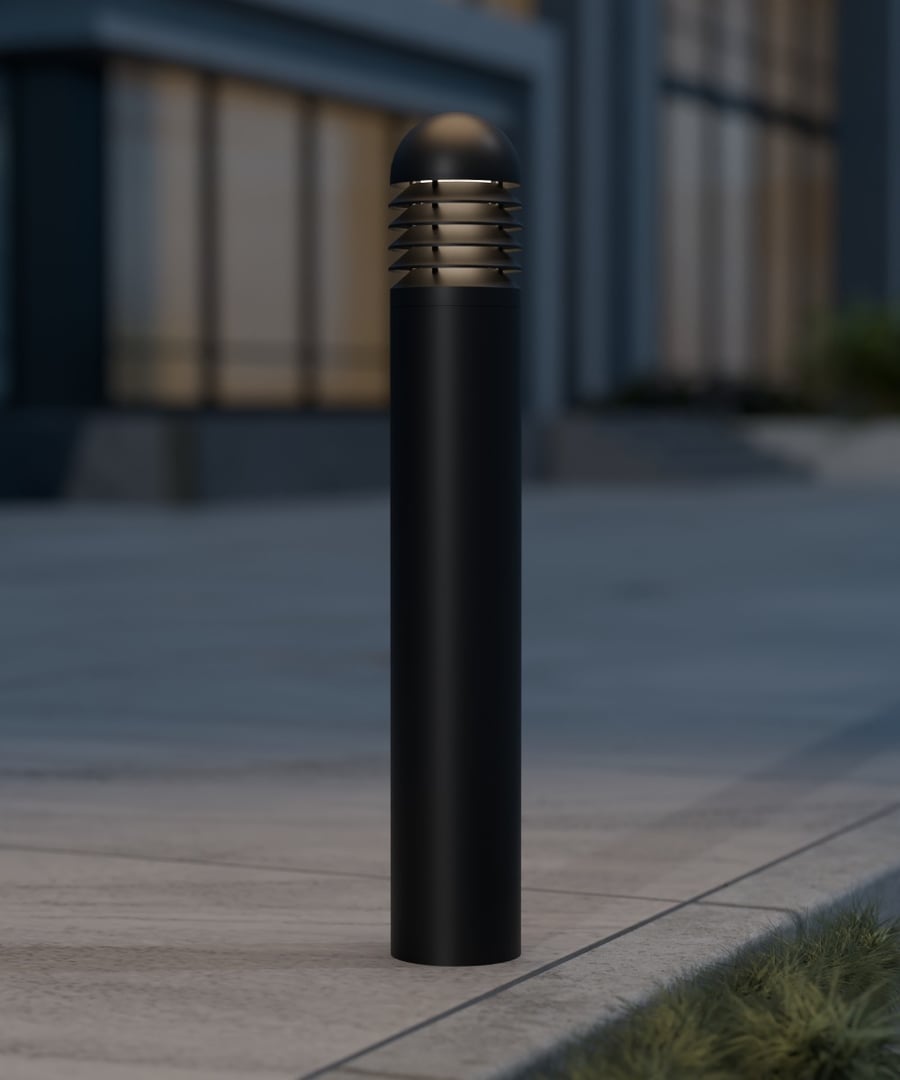 40-Inch Wattage/CCT Selectable Louvered LED Bollard Light