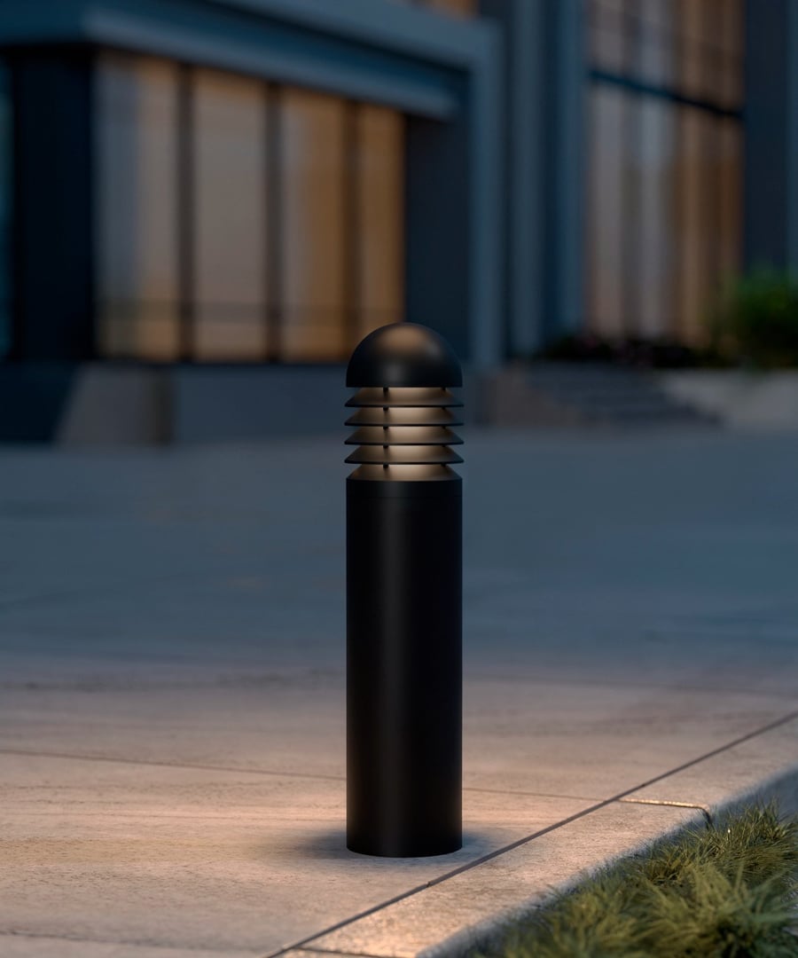 28-Inch Wattage/CCT Selectable Louvered LED Bollard Light