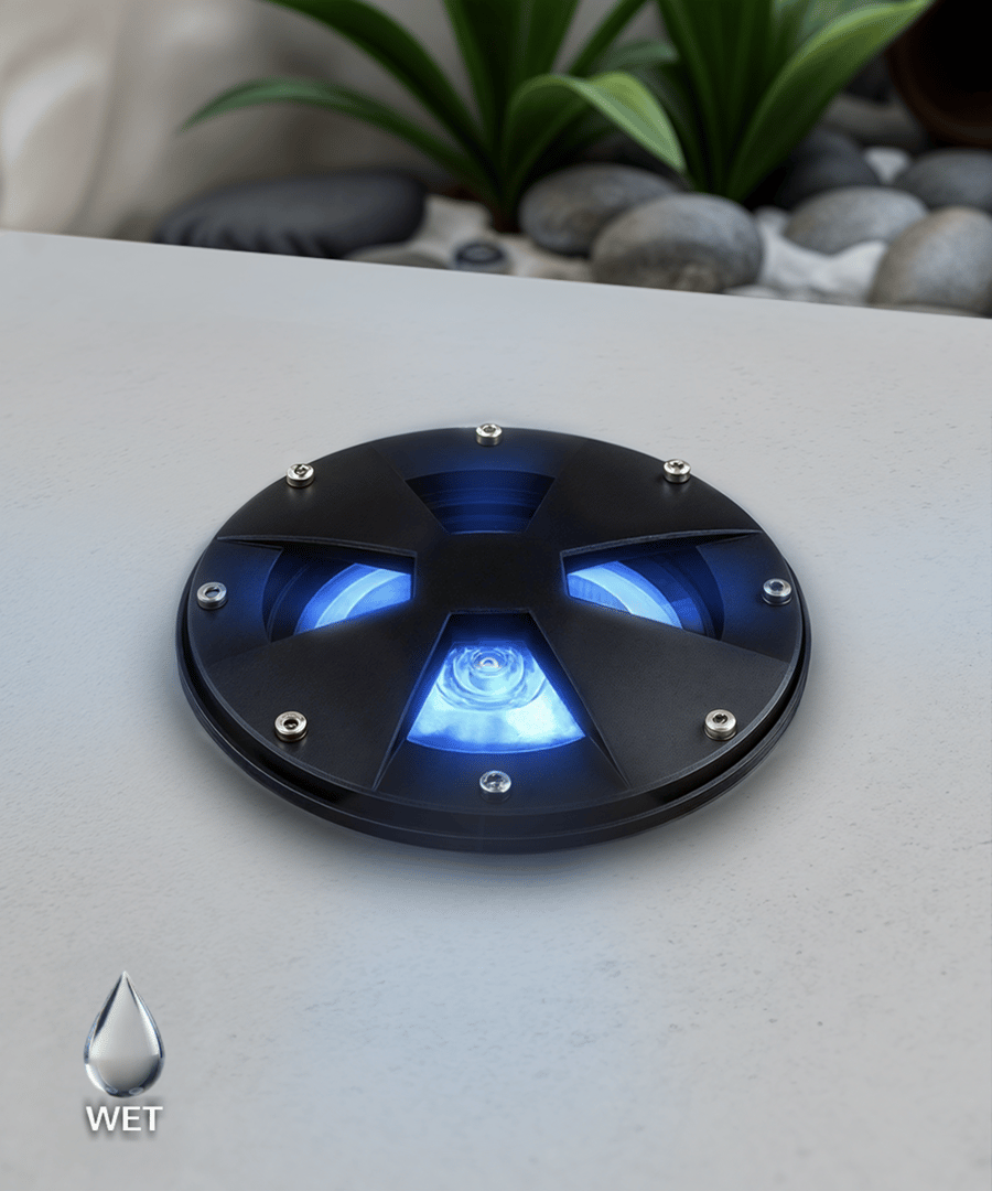 8-Inch In-Ground RGBW Color-Changing LED Well Light