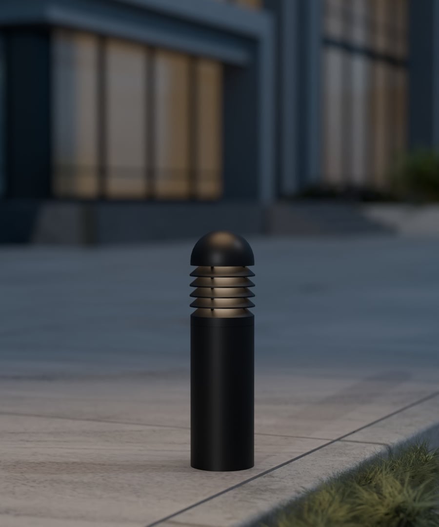 23-Inch Wattage/CCT Selectable Louvered LED Bollard Light