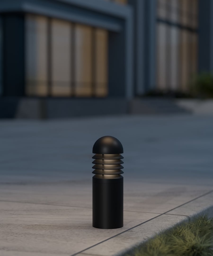 18-Inch Wattage/CCT Selectable Louvered LED Bollard Light