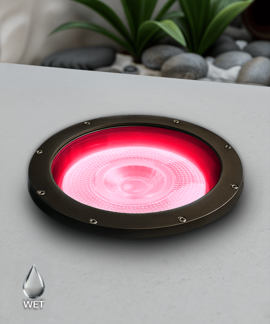 10-Inch In-Ground RGBW Color-Changing LED Well Light